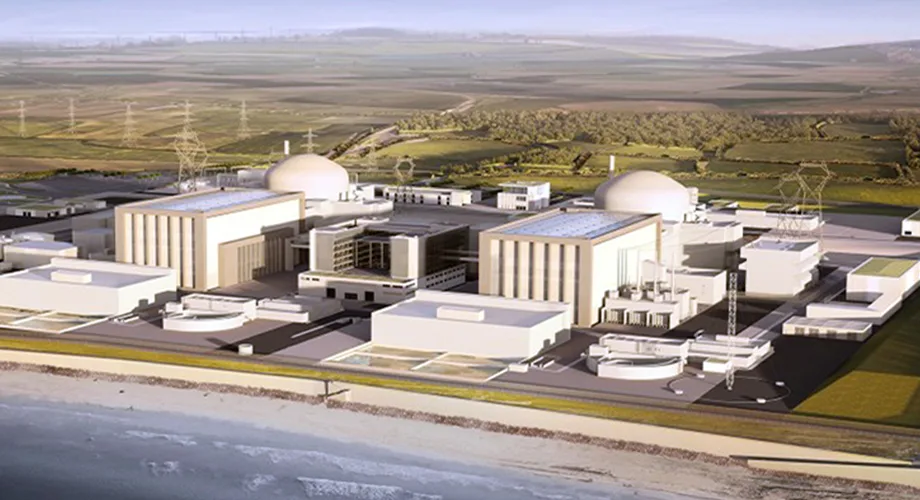 Digital photograph of Hinkley Point C, designed by Atkins