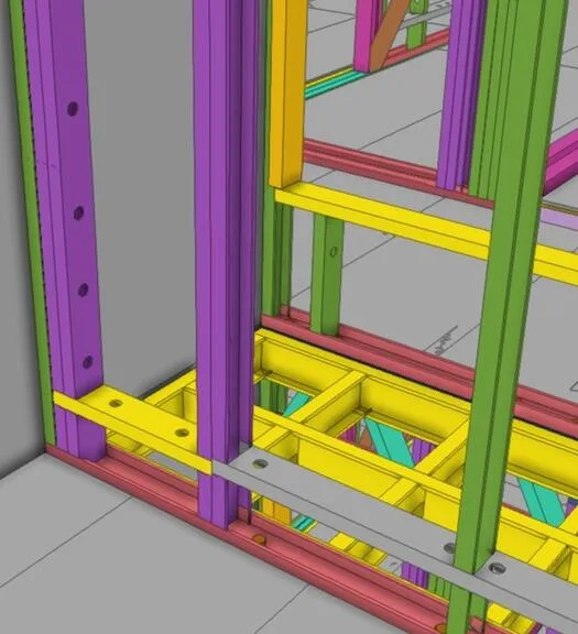 Light steel frame modeled by Intelligent Steel Solutions Ltd.