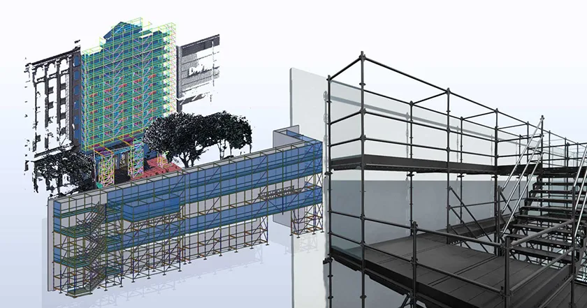 Scaffplan scaffolding solution on top of Tekla Structures