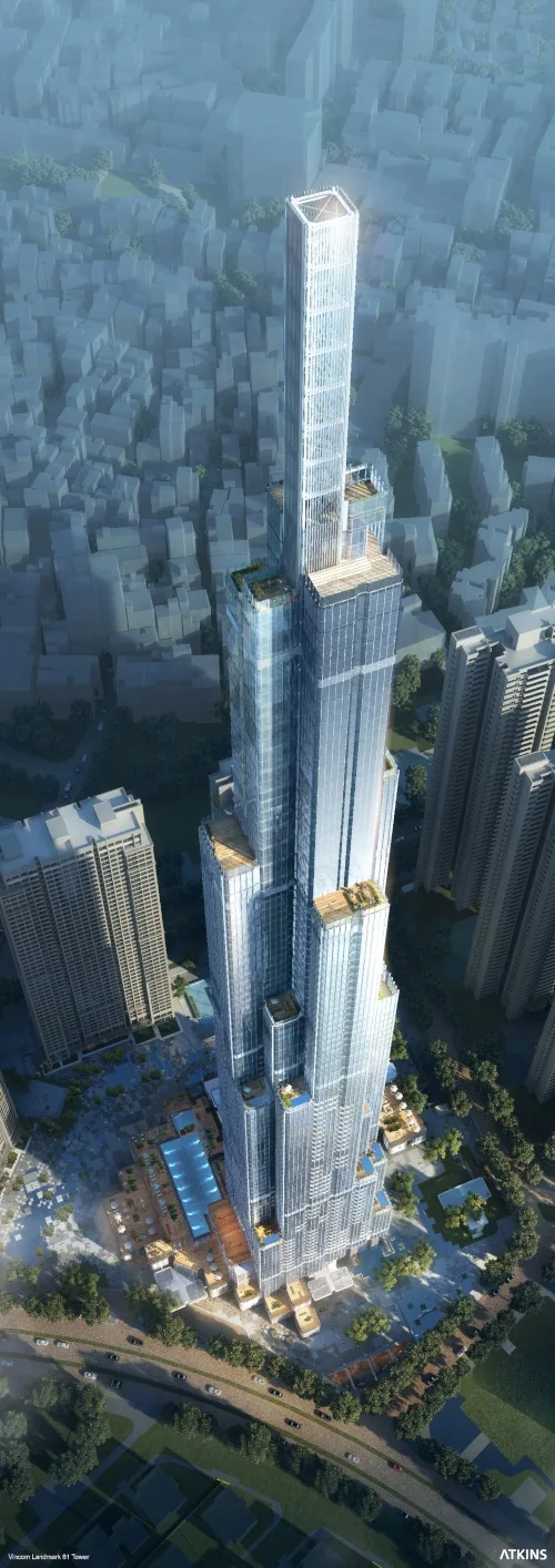 Vincom Landmark 81 Tower, a modern skyscraper in Ho Chi Minh City, Vietnam.