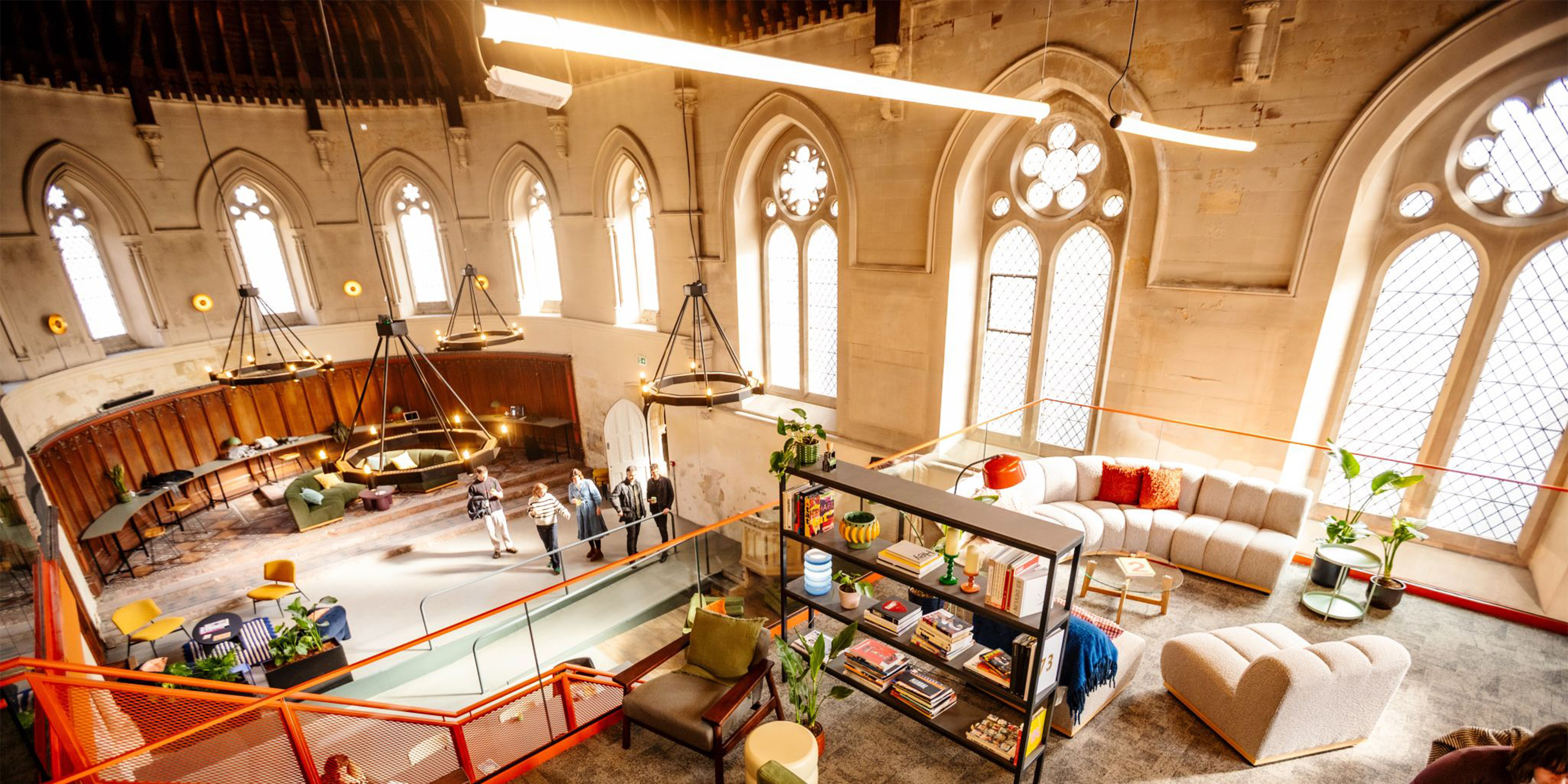 Photograph looking down on the interior of Holy Trinity in Bath