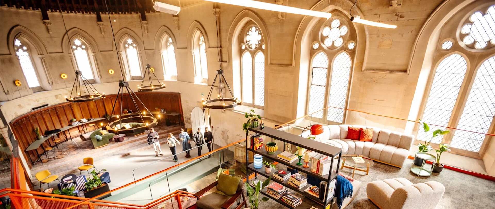 Photograph looking down on the interior of Holy Trinity in Bath
