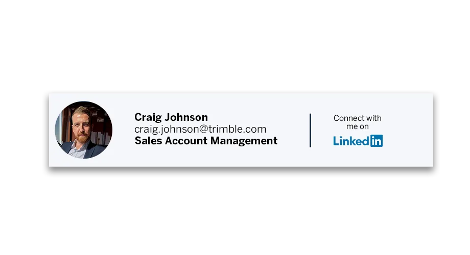 Banner image showing an image of Craig Johnson, Sales Account Manager, along with his contact details. Click the image to con