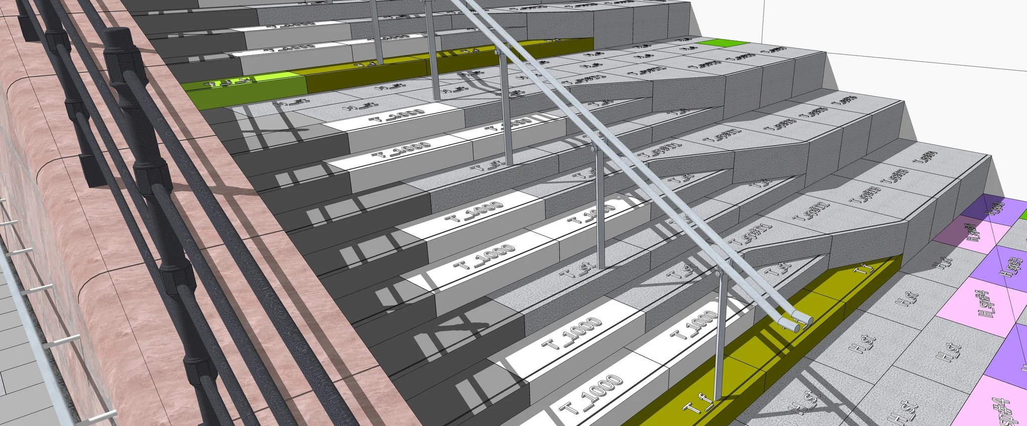 Blocks are colour-coded for build ease. Courtesy of Ramboll