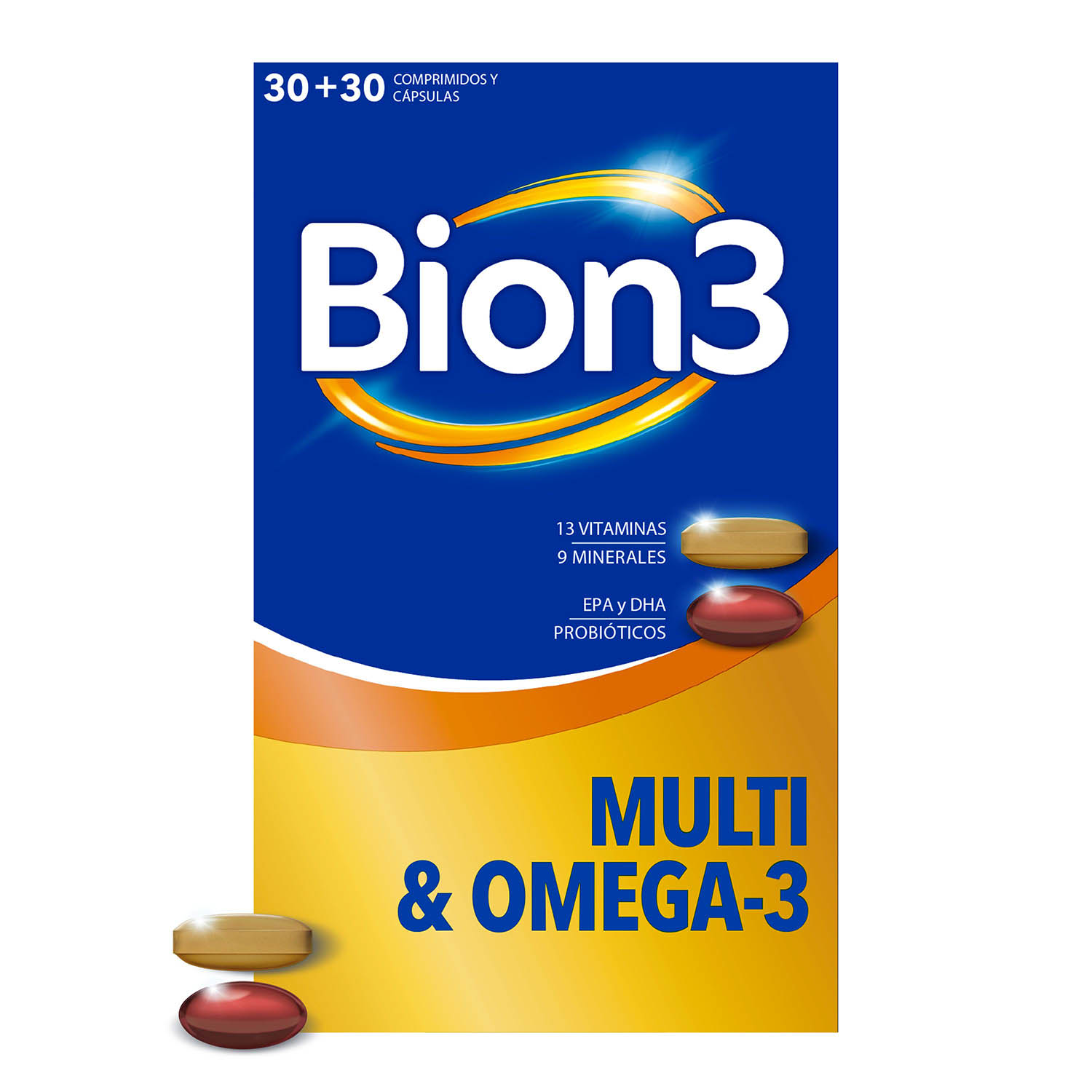 Imagen frontal del pack de Bion3 Multi & Omega-3