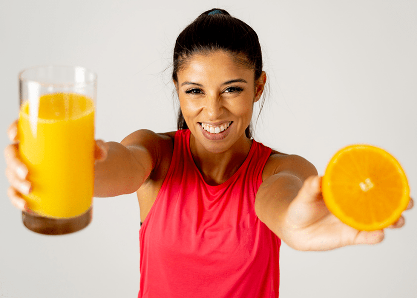 mujeres con jugo de naranja