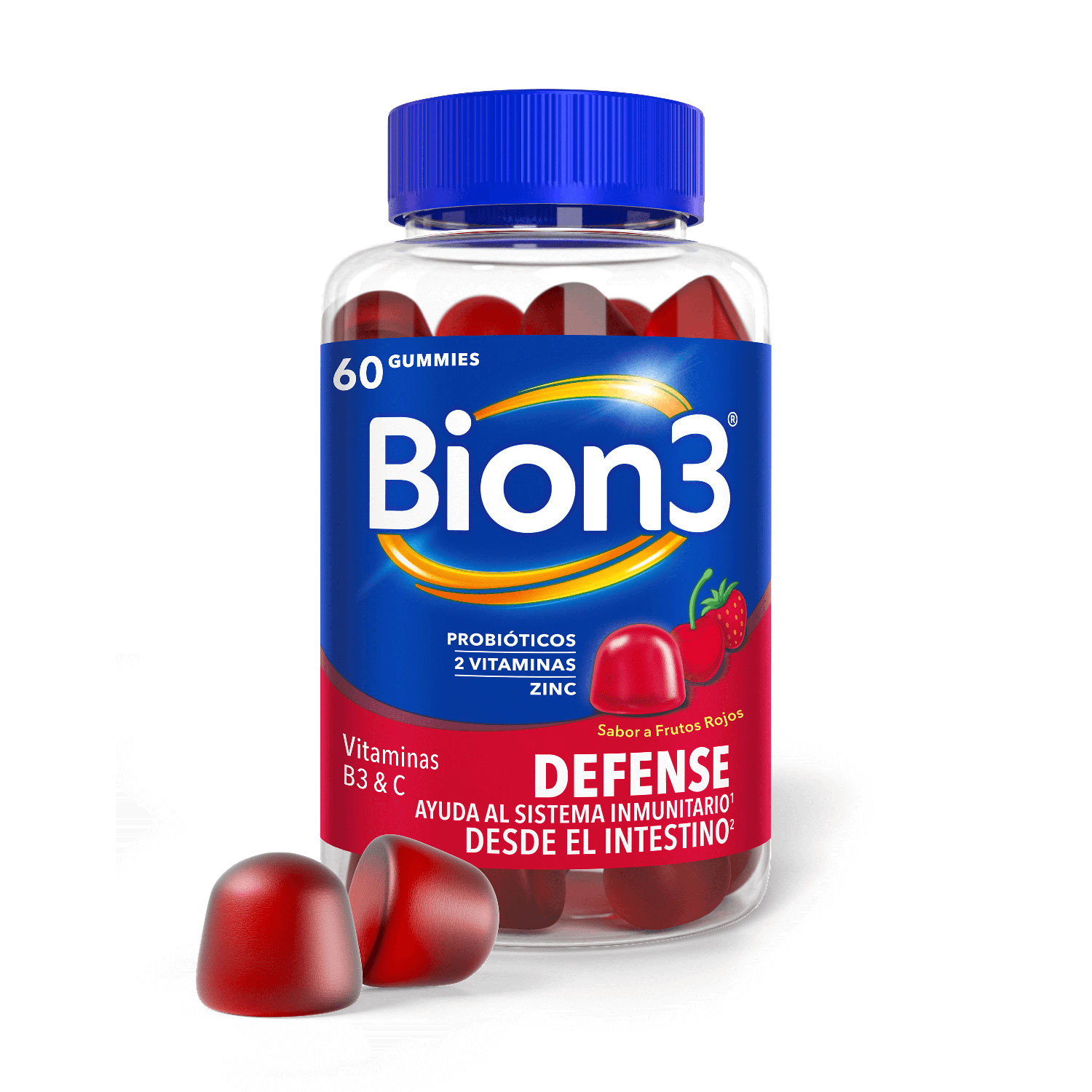 Bion3 Defense Gummies con zinc, probióticos, vitamina B3 y vitamina C