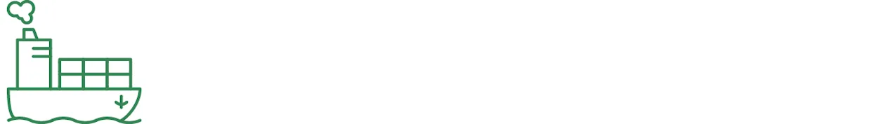 Symbole eines grünen Containerschiffs Symbole eines grünen Containerschiffs