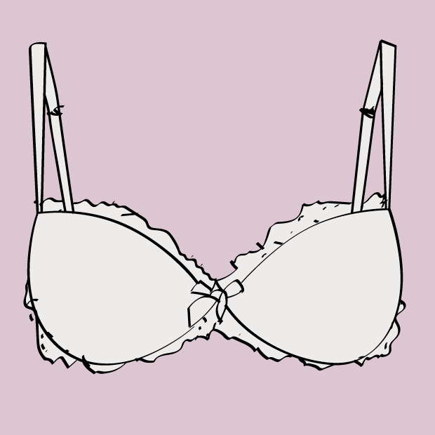 Schnittskizze eines Bügel BHs