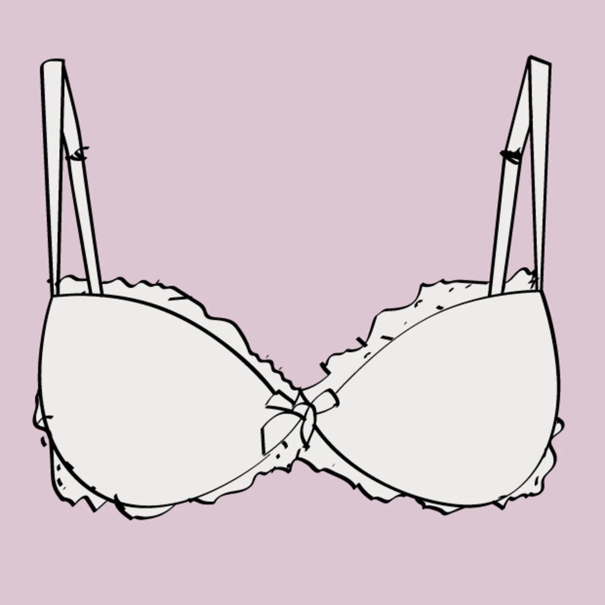 Schnittskizze eines Bügel BHs