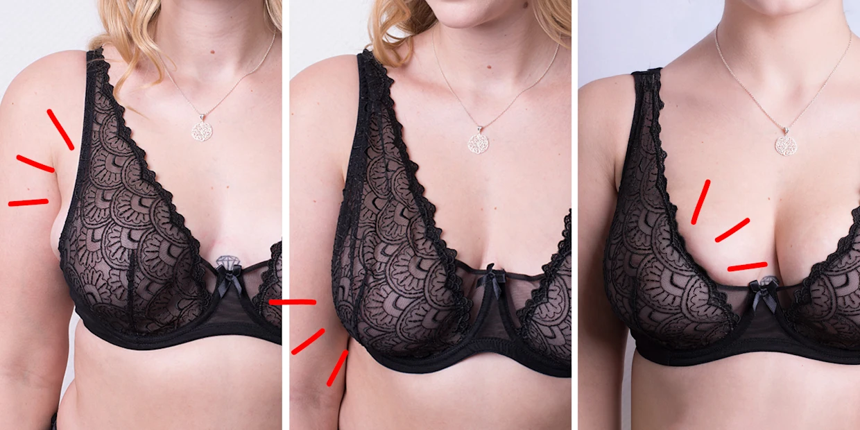 BH-Beratungsfotos mit Hinweis zu falschem Sitz von BHs BH-Beratungsfotos mit Hinweis zu falschem Sitz von BHs