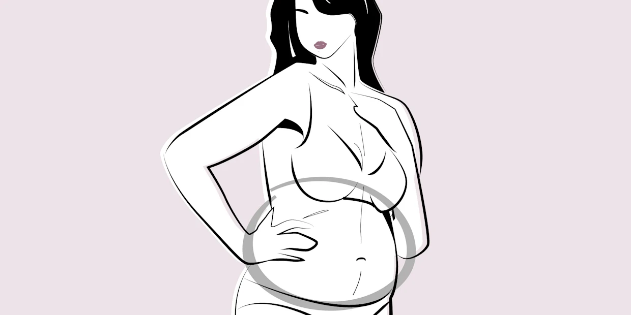Zeichnung zur Problemzone viel Bauch Zeichnung zur Problemzone viel Bauch