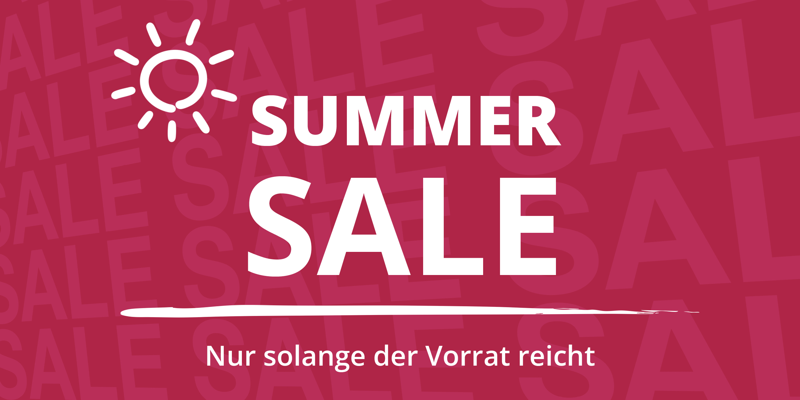 Werbebanner mit Text: Summer Sale, nur solange der Vorrat reicht