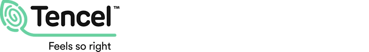 Logo des Materials Tencel mit Text: feels so right Logo des Materials Tencel mit Text: feels so right