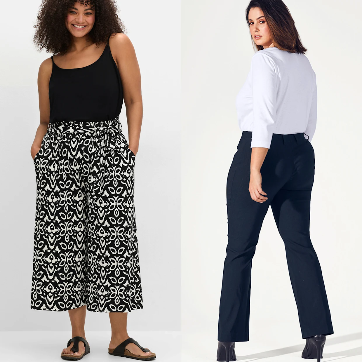 eine weite und eine Bootcut Hose eine weite und eine Bootcut Hose