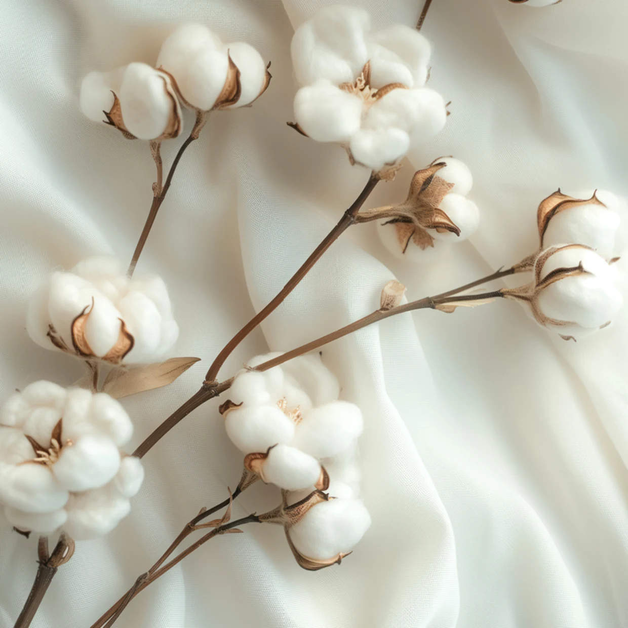 Detailaufnahme von Baumwollblüten Detailaufnahme von Baumwollblüten