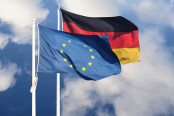 German Flag and Euro Flag