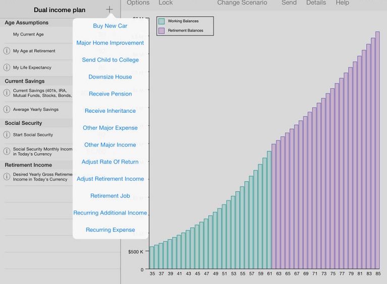 Retire Plan Screen 4