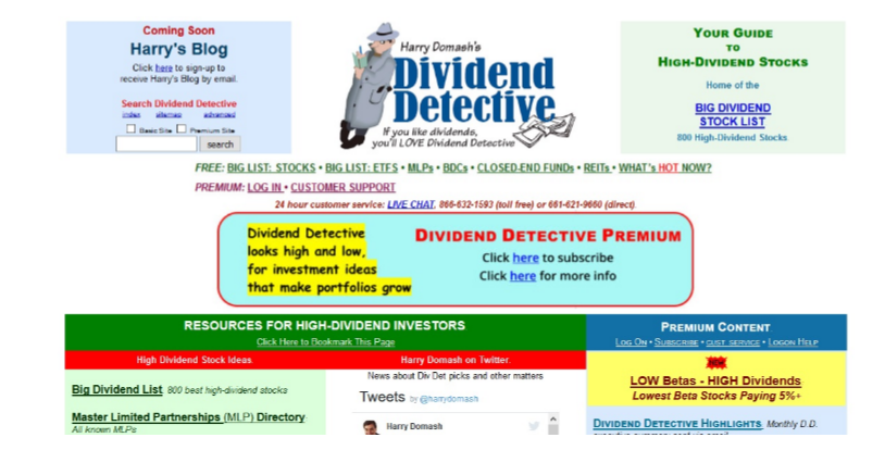 Dividend detective screenshot