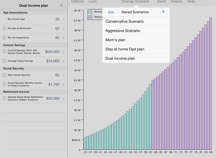 Retire Plan Screen 2