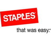 Staples logo in red