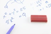 Equations with pen and eraser