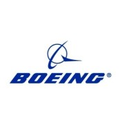 boeing logo in blue and white