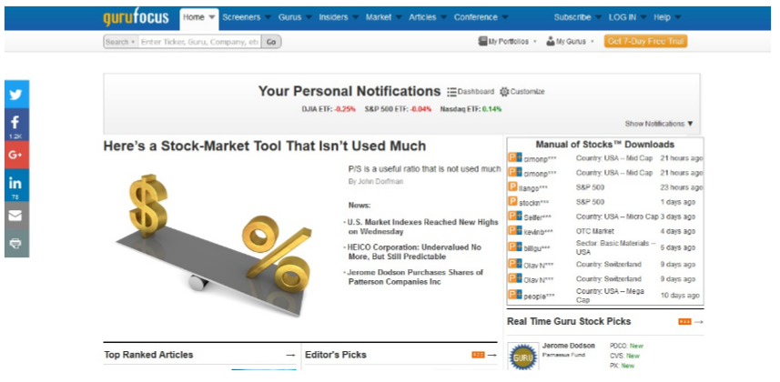 gurufocus screenshot