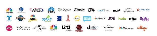 Logos of Comcast Corporation Brands