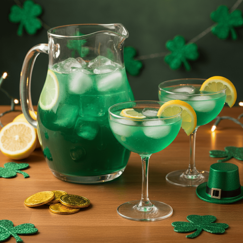 green punch cocktail bowl for st patricks day