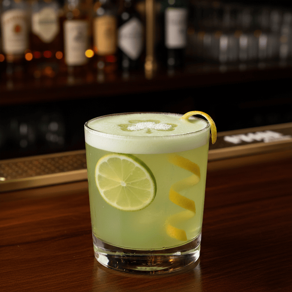 shamrock sock cocktail for st patricks day