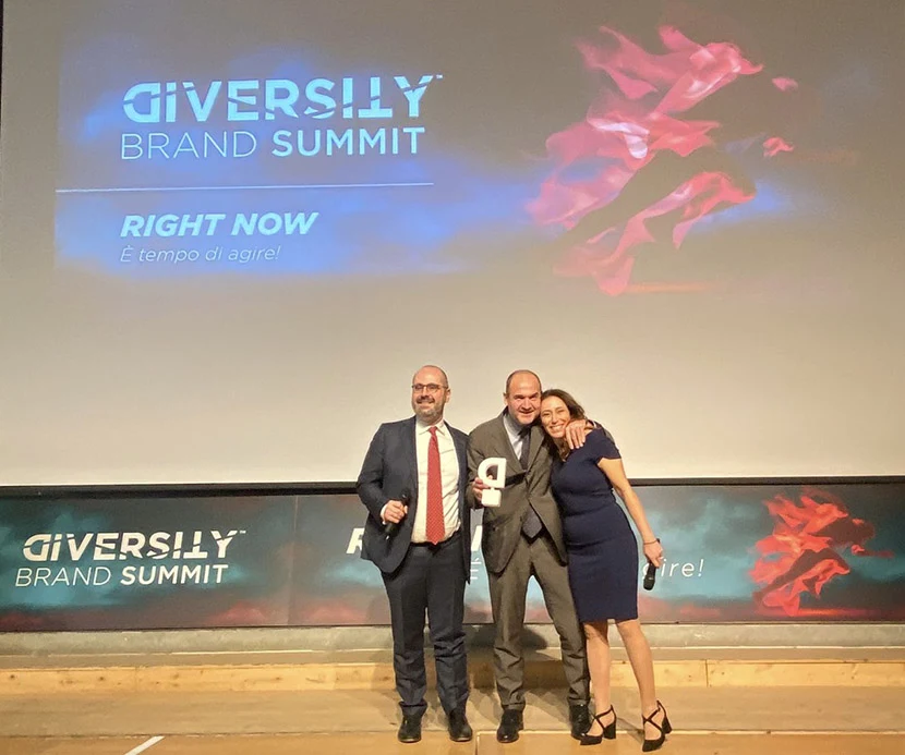 Riccardo Calvi ritira il premio Diversity Brand Index