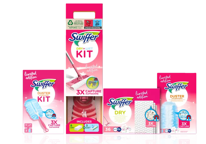 Swiffer Rosa: l’edizione limitata Swiffer Pink a sostegno di Komen Italia per la prevenzione dei tumori del seno e ginecologici.