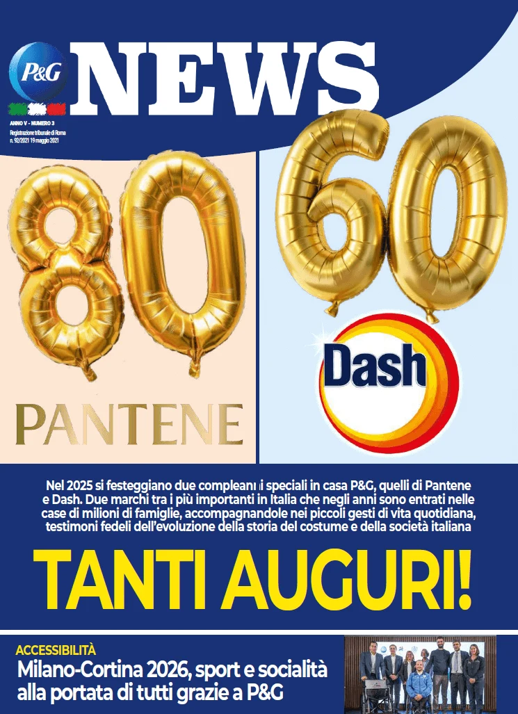 La copertina dell'ultimo numero di P&G Italia News