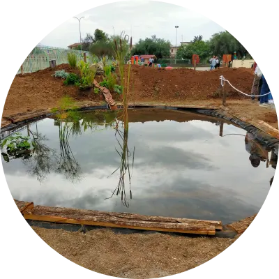 L’Aula Natura di Policorno, Matera, inaugurata nel 2023 da P&G e WWF.