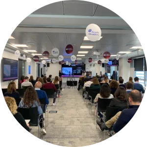 Un’immagine della sala durante l’evento E&I Talks di Procter & Gamble.