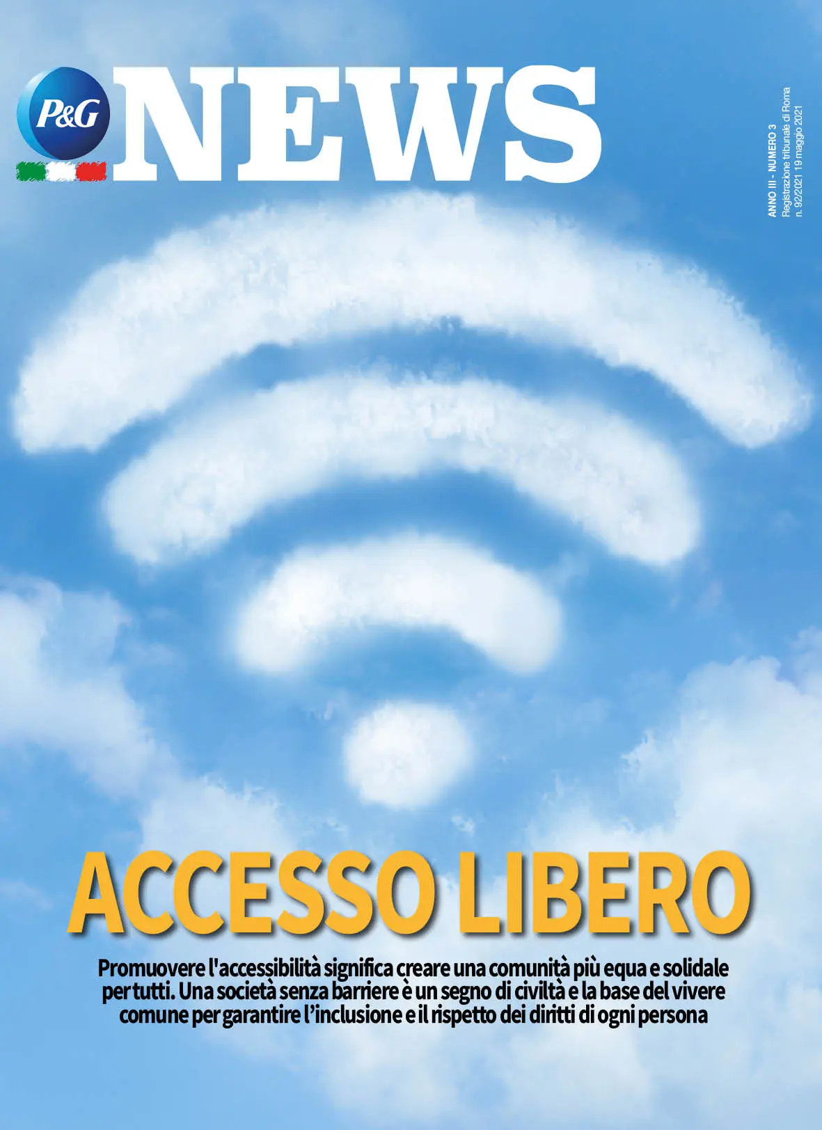Copertina Magazine Anno 3 numero 2. Titolo "Accesso libero".
