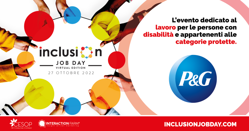 Volantino dell’Inclusion Job Day 2022, dedicato alle persone con disabilità nel mondo del lavoro