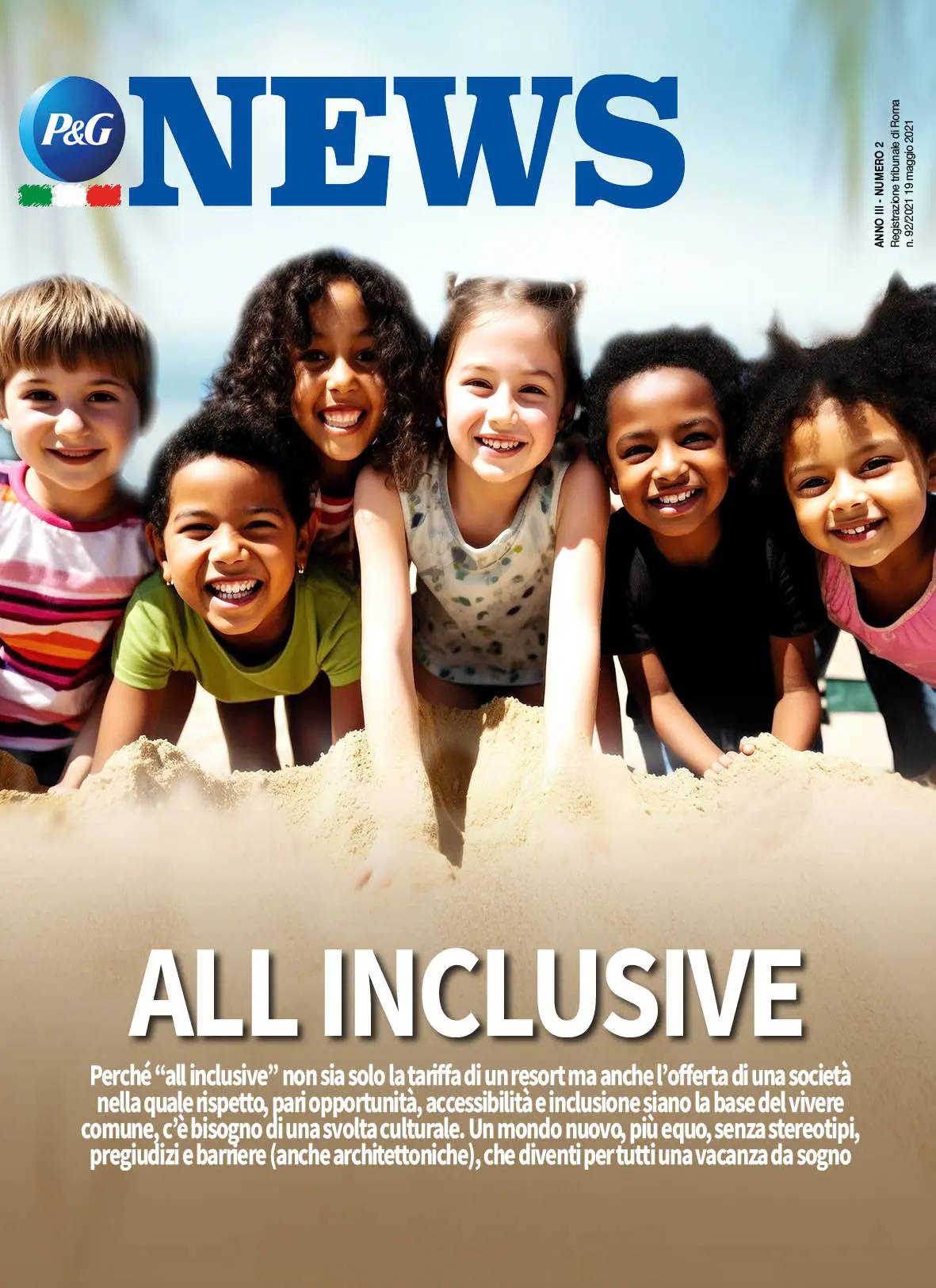 Copertina Magazine Anno 3 numero 2. Titolo "All Inclusive".