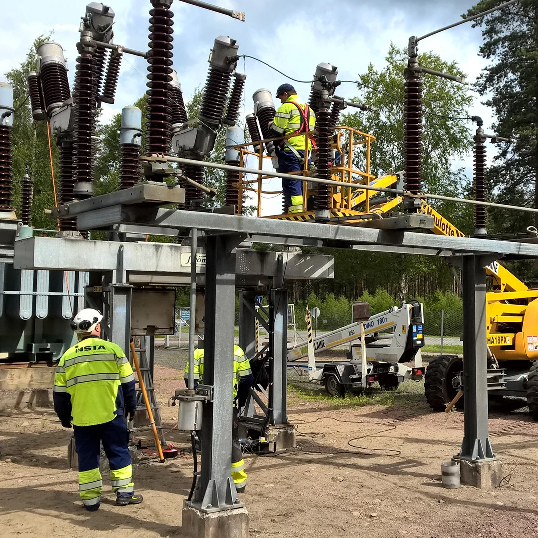 Maintenance and servicing of electrical distribution equipment in a substation environment square