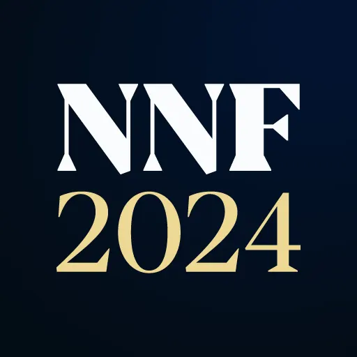 Nordic Nuclear Forum 2024 tapahtuman neliönmuotoinen banneri