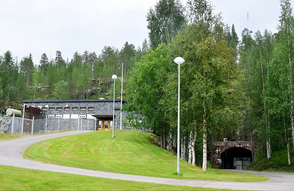 Entrance to the Jumisko hydropower plant in Kemijärvi. The plant is built inside bedrock, and its modernization improved output, energy efficiency and operational reliability.