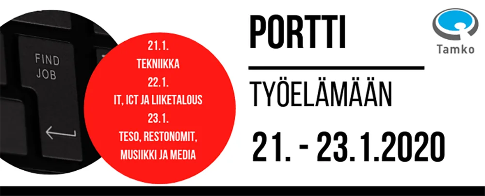 Portti työelämään -rekrytointimessut 21.–23.1.2020