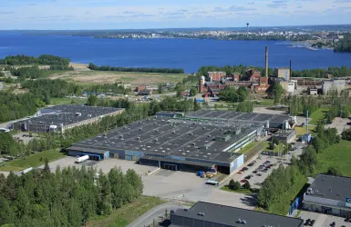 DS Smith's Tampere factory photographed from the air.