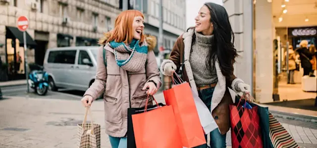 Buy now pay later - happy women shopping