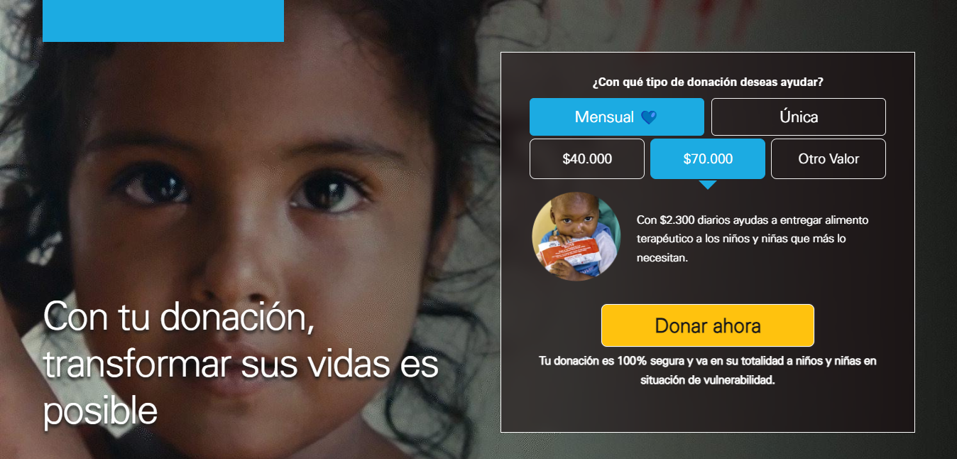 Unicef Colombia Screenshot