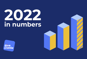 Graphic showing Give A Little in numbers for 2022