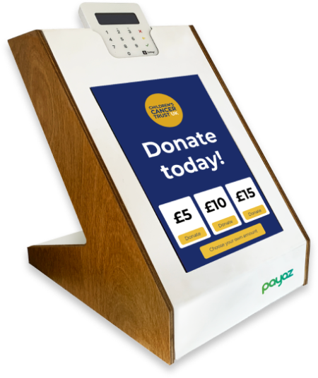 Payaz GivingStation displaying Give A Little fundraising screen