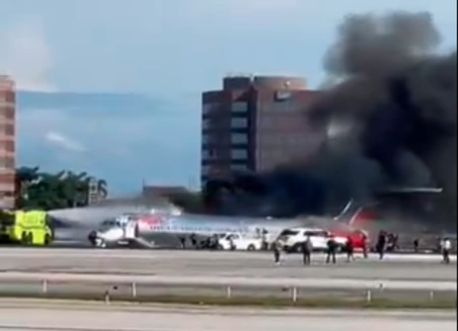 Miami: Pożar podczas lądowania samolotu. Na pokładzie było 126 osób