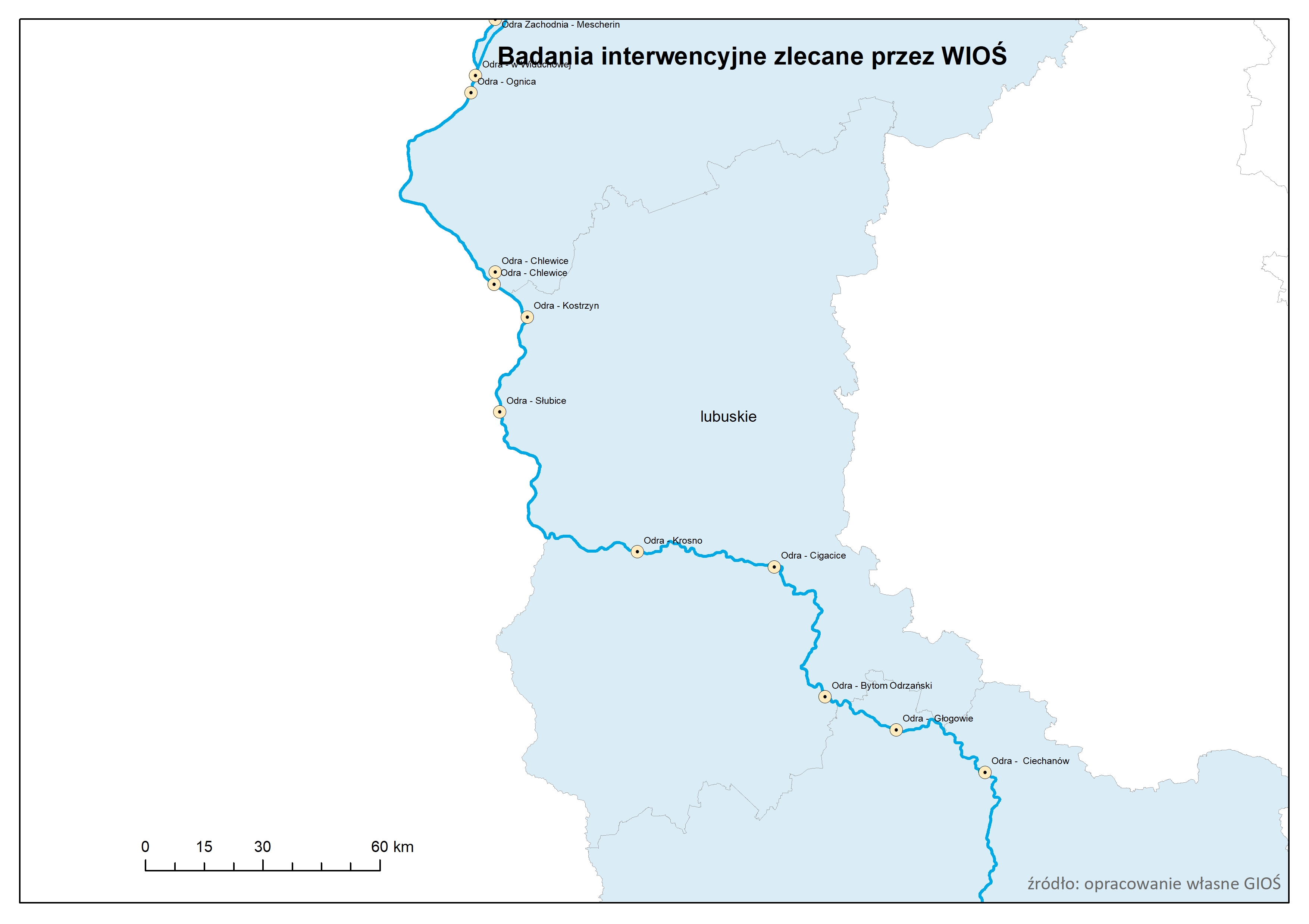 Mapa polskich odczytów.